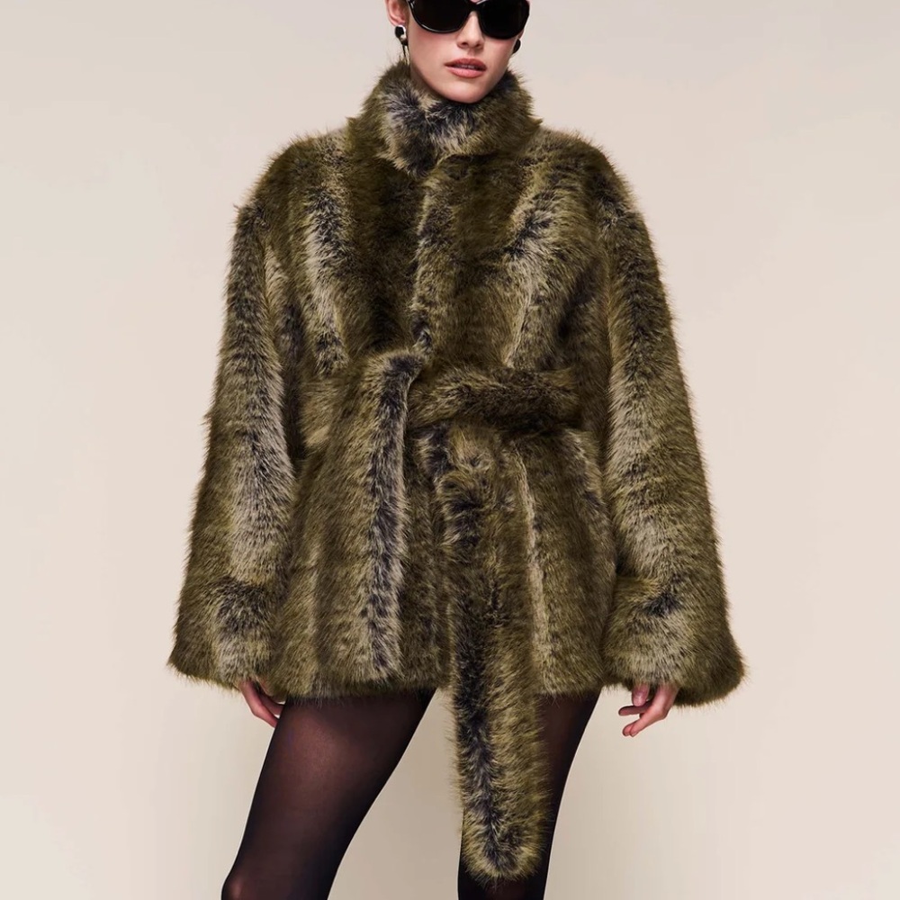 GUIZIO MONROE FAUX FUR COAT
